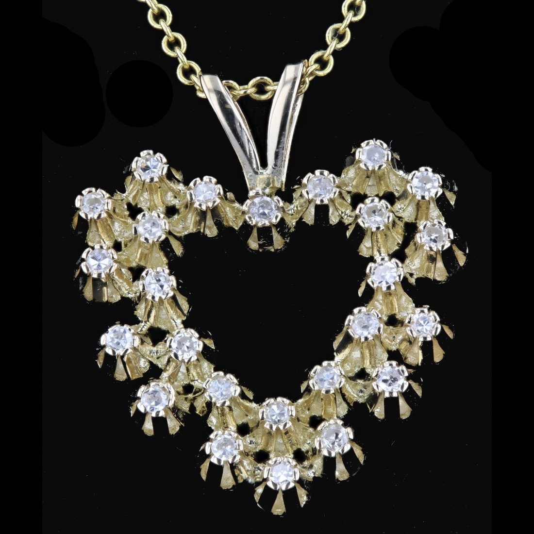 14k Yellow Gold 0.17CT Diamond Pendant (1 of 3)