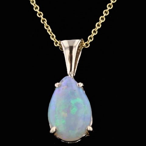 14K Yellow Gold 1.95CT Opal Pendant (1 of 3)