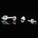 14K White Gold 0.09CT Diamond Earrings - 2
