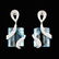 18K White Gold 0.26CT Diamond 8.40CT Topaz Earrings