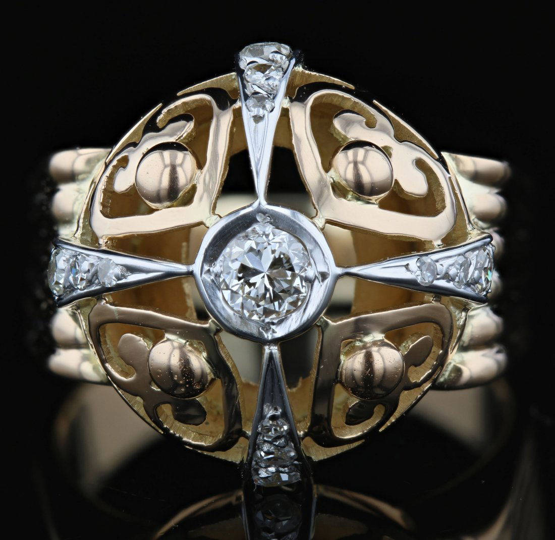 18k Rose Gold 0.34CT Diamond Ring (1 of 4)