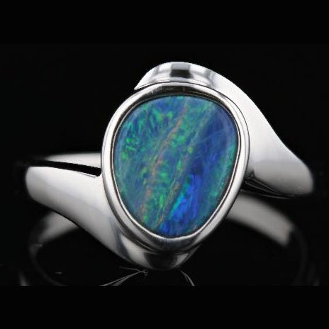 14K White Gold 1.48CT Opal Ring (1 of 4)