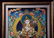 A CLOISONNE BUDDHA PATTERN THANGKA - 2
