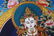 A CLOISONNE BUDDHA PATTERN THANGKA - 5