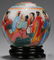 A GLASS CARVED FIGURE PATTERN BOWL - 2