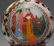 A GLASS CARVED FIGURE PATTERN BOWL - 6