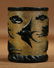 A GLASS BRUSH POT CARVED WITH BIRD PATTERN - 2
