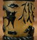 A GLASS BRUSH POT CARVED WITH BIRD PATTERN - 6