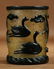 A GLASS BRUSH POT CARVED WITH BIRD PATTERN - 7
