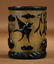A GLASS BRUSH POT CARVED WITH BIRD PATTERN - 8