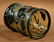 A GLASS BRUSH POT CARVED WITH BIRD PATTERN - 9