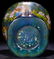 A GLASS CARVED VASE WITH BIRD PATTERN - 2