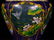 A GLASS CARVED VASE WITH BIRD PATTERN - 3