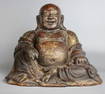 GOLD LACQUER MAITREYA SEATED STATUE