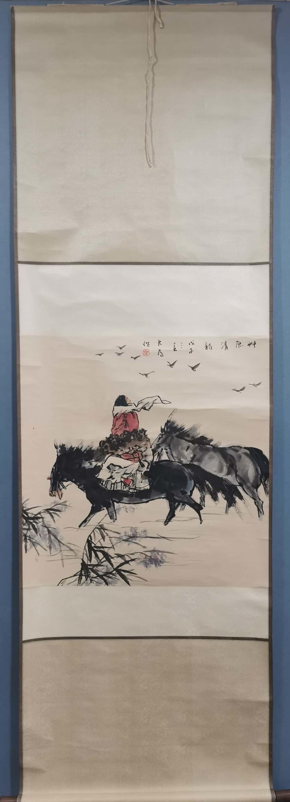 LIU DAWEI FIGURE PATTERN PAINTING: Painting-Core Size 68 x 68 cm