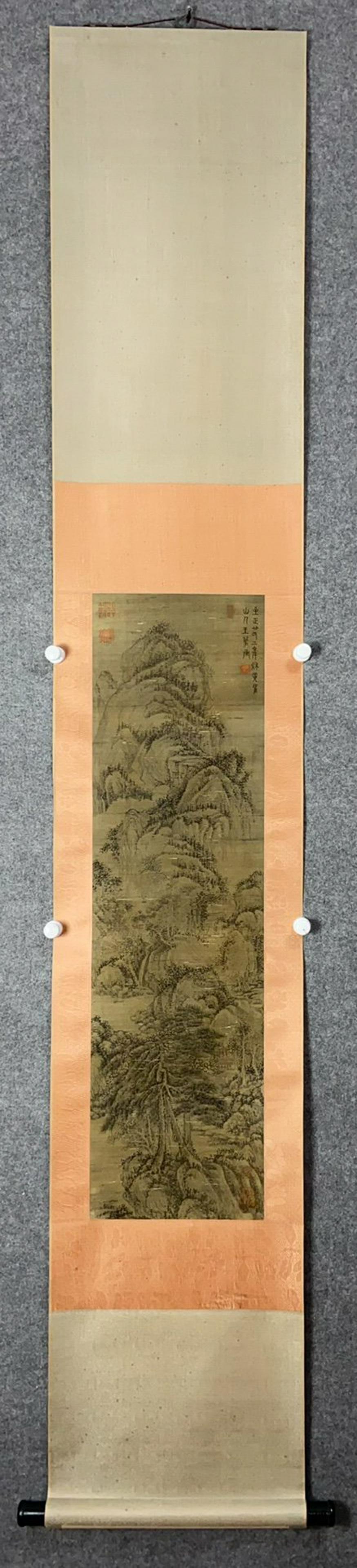 WANG MENG PAINTING: Painting-Dimension 25 x 89 cm