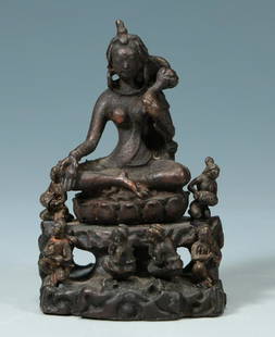 COPPER CAST BUDDHA STATUE: Height 6.3 cm / Weight 110g