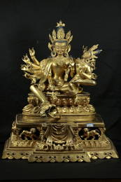 GILT BRONZE CAST SIVA BUDDHA STATUE