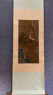 QIUYING FIGURE PATTERN PAINTING: Qiu Ying(1502-1552)Painting-Dimension 32 x 68 cm