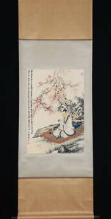 ZHANGDAQIAN FIGURE PATTERN PAINTING: Zhang DaQian(1899-1983).Painting-Dimension 72 x 49 cm