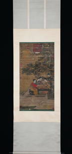 QWANGQIHAN FIGURE PATTERN PAINTING: Have A Little Mold. Painting-Dimension 83 x 43 cm