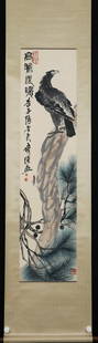 QI BAISHI INSECTS PATTERN PAINTING: Painting Core Size 137 x 34 cm