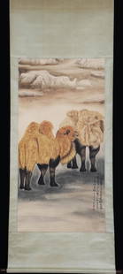 FANGRENDING CAMEL PATTERN PAINTING: Painting Core Size 136 x 68 cm