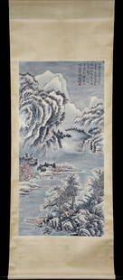 HETIANJIAN LANDSCAPE PATTERN PAINTING: Painting Core Size 136 x 68 cm