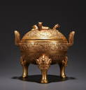 GILT BRONZE TRIPOD DING CENSER