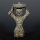 GUAN YAO CARVED FIGURE SHAPE CANDLE HOLDER