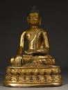 GILT BRONZE CAST SAKYAMUNI BUDDHA STATUE
