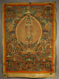 KUANGCAI GLAZE GUANYIN BUDDHA THANGKA