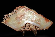 SET OF HETIAN WHITE JADE CARVED AUSPICIOUS PATTERN TABLETS