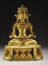 GILT CAST AMITAYUS BUDDHA STATUE