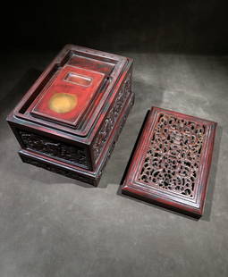 LIN HONGNIAN MARK SONGHUA STONE CINNABAR INK SLAB: Length 22.3 cm / Width 15.3 cm / Thickness 15 cm /, (L 8.8 in / W 6 in / H 5.9 in ), For more detailed description of this item please leave message to us or contact us at Email: