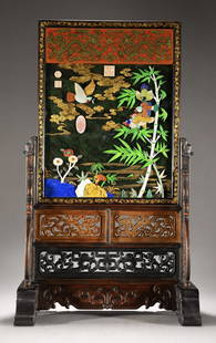 HETIAN GREEN JADE CARVED FLOWER&BIRD PATTERN SCREEN: Dimension 33 x 19.5 x 55.5 cm / Weight 4300 g, (Dimension 13 x 7.7 x 21.9 in), For more detailed description of this item please leave message to us or contact us at Email: info@empireauctioninc.com