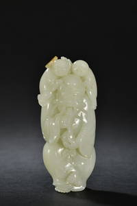 HETIAN JADE CARVED FIGURE STATUE