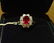 NATURAL UNHEATED RUBY & DIAMOND PLATINUM RING