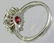 NATURAL UNHEATED RUBY & DIAMOND PLATINUM RING - 3