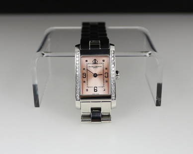 BAUME&MERCIER DIAMOND WATCH: Baume&Mercier diamond female watch. Diameter 2.25 in