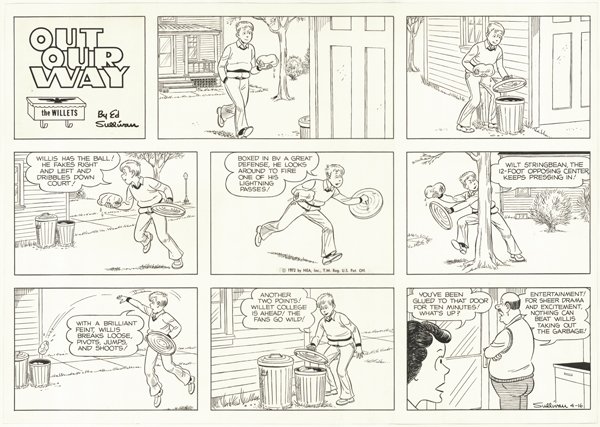 Sullivan Out Our Way Sun 4/16/72 original comic art