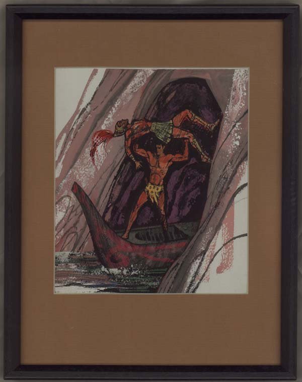 Powers Tarzan Forbdn City cover original comic art