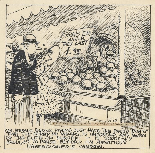 Herriman Bernie Burns daily 5/19/32 original art