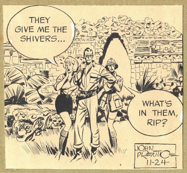 Prentice Rip Kirby daily 11/24/61 original art - 2