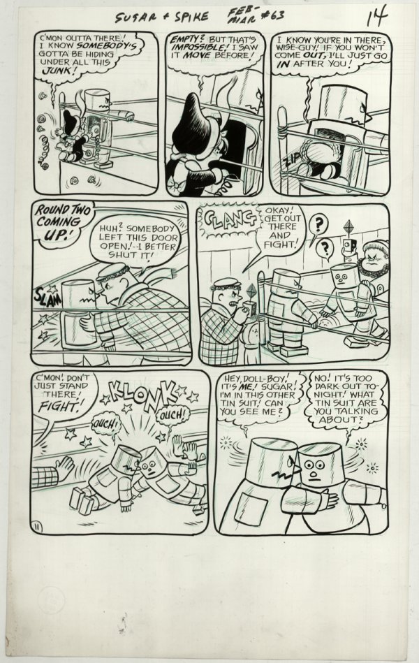 Mayer Sugar and Spike #63 page 14 1966 original art