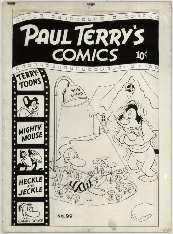 Paul Terry's Comics #99 cover 1951 original art