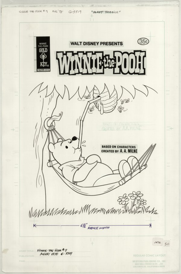 Disney Winnie the Pooh #9 cover 1978 original art