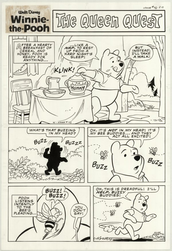 Disney Winnie the Pooh #33 8 pgs 1984 original art