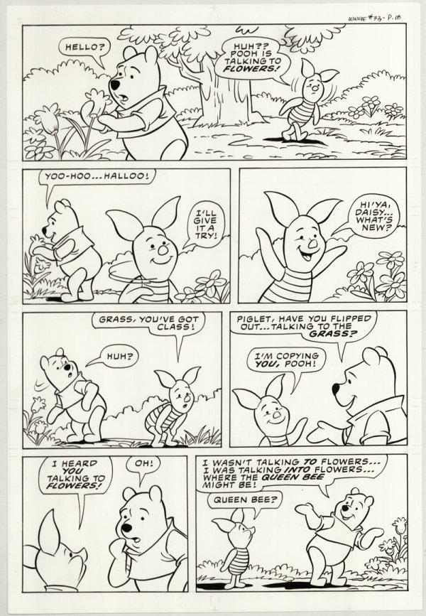 Disney Winnie the Pooh #33 8 pgs 1984 original art - 2