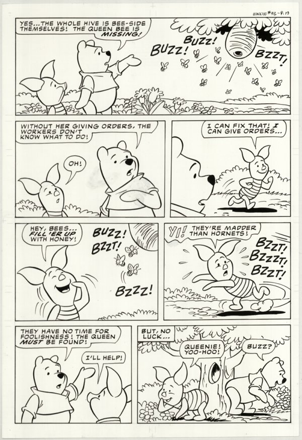 Disney Winnie the Pooh #33 8 pgs 1984 original art - 3